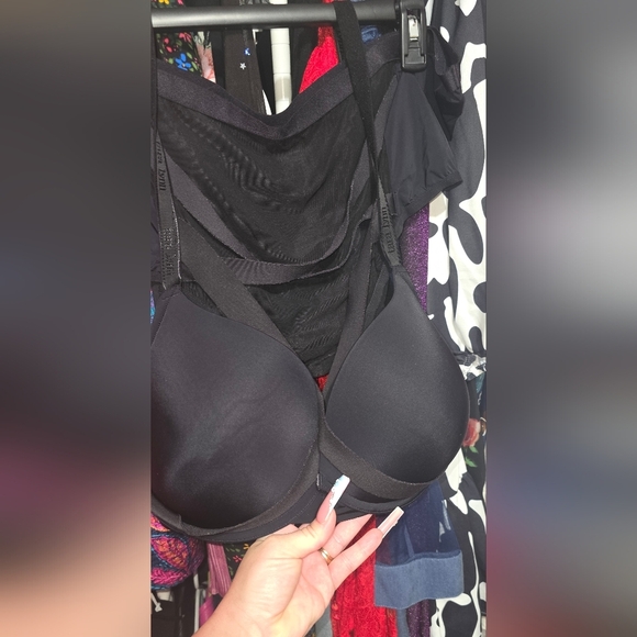 🍁Torrid 46c Bra 3x Panty  Tara Lynn - Microfiber Strappy Push-Up Plunge Bra Set - Picture 4 of 10